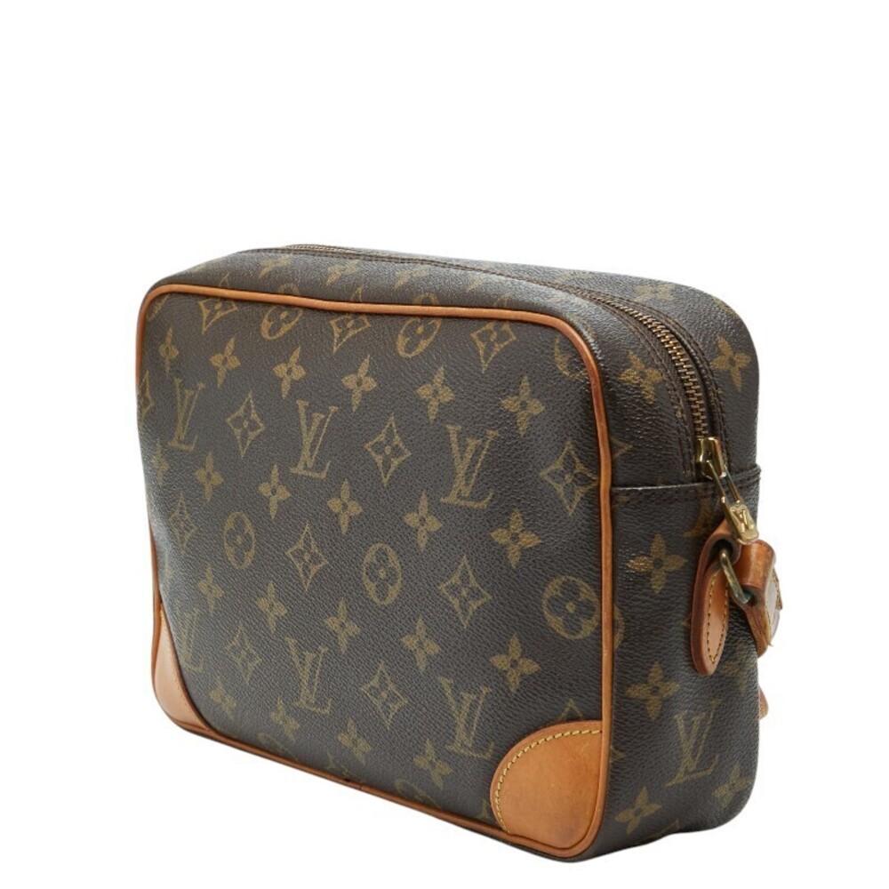 Louis Vuitton Monogram Brown Trocadero Leather Crossbody Bag Shoulder Brown